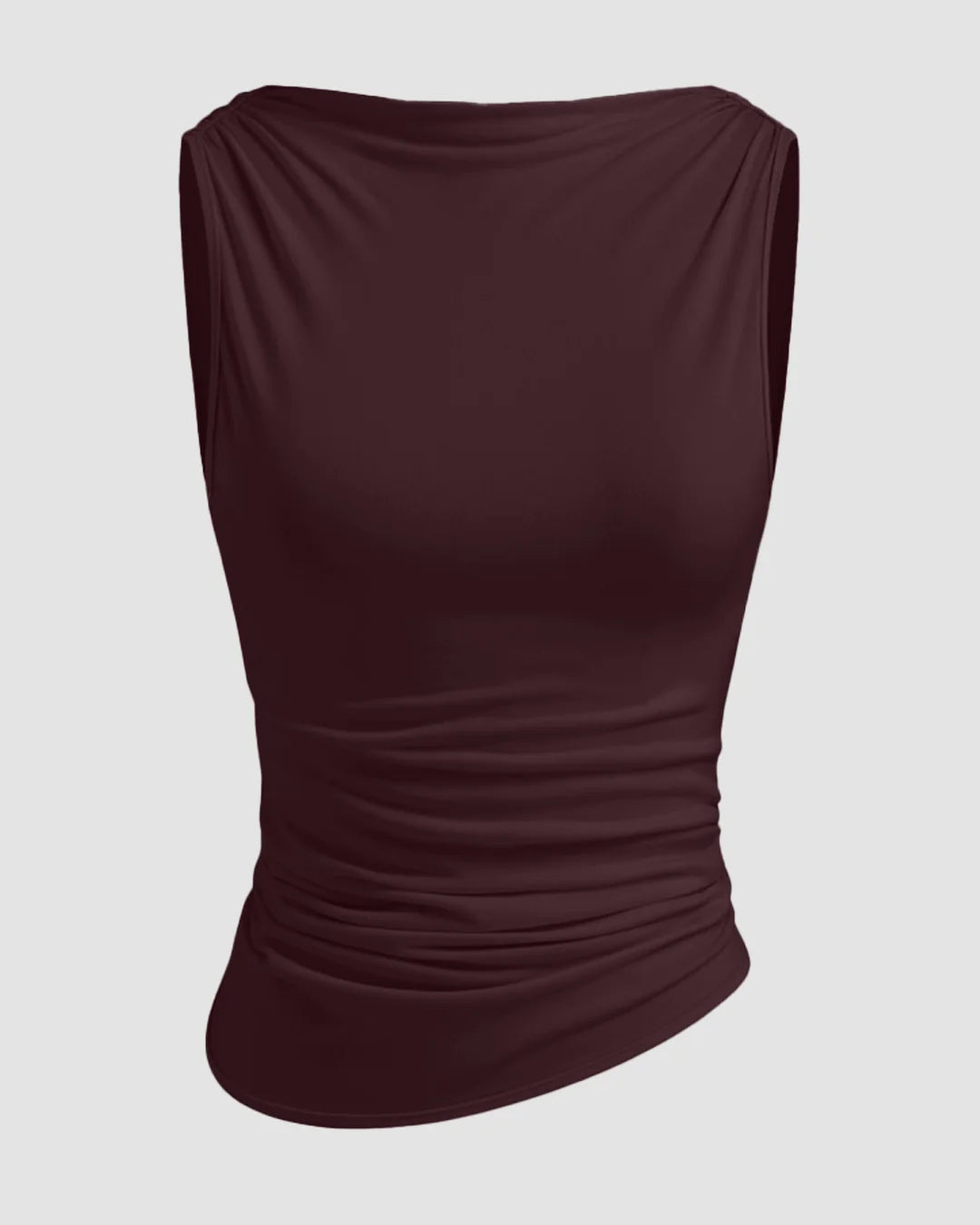 Backless Knotty Tank Top in Maroon