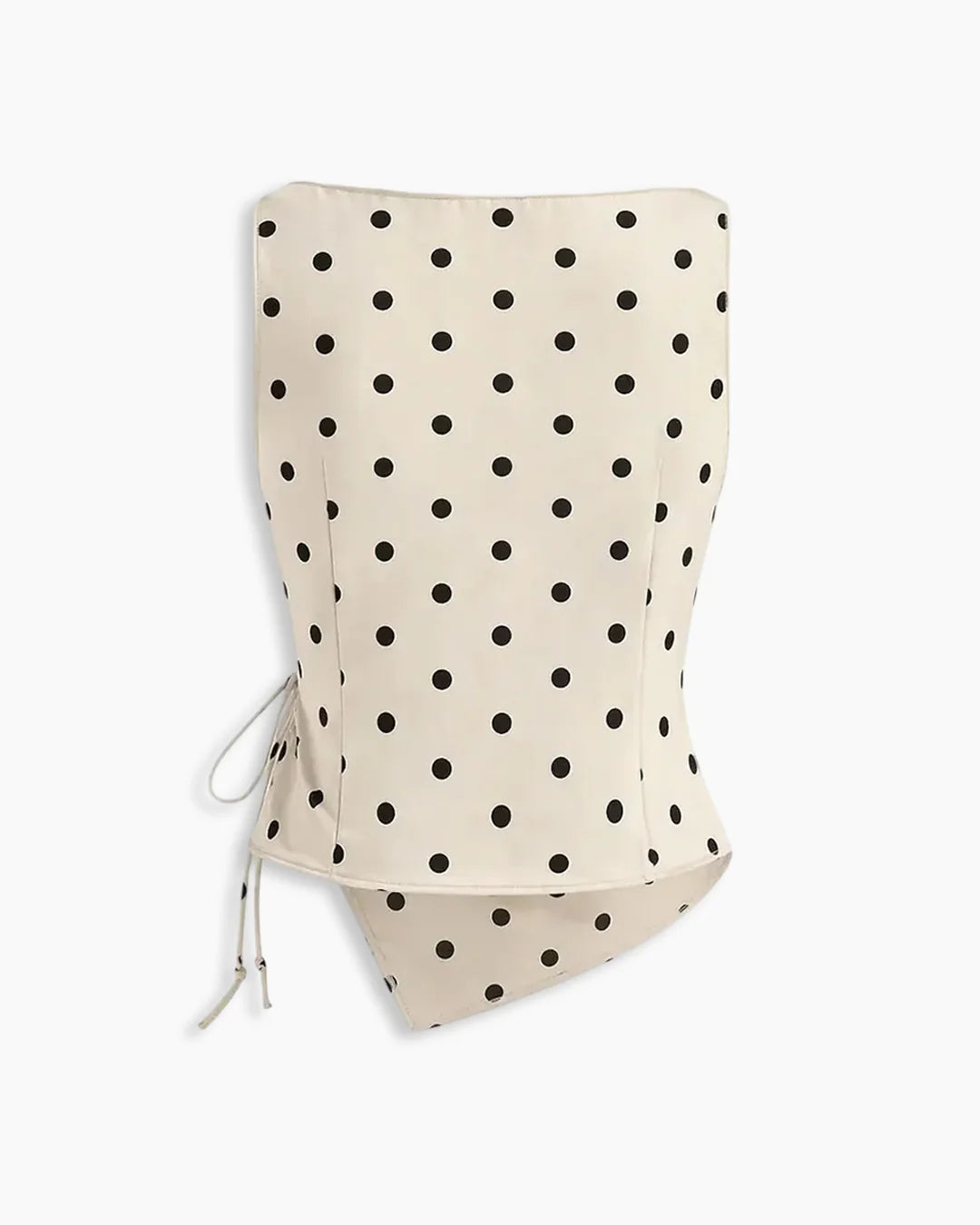 Polka Dot Wrap Sleeveless Top