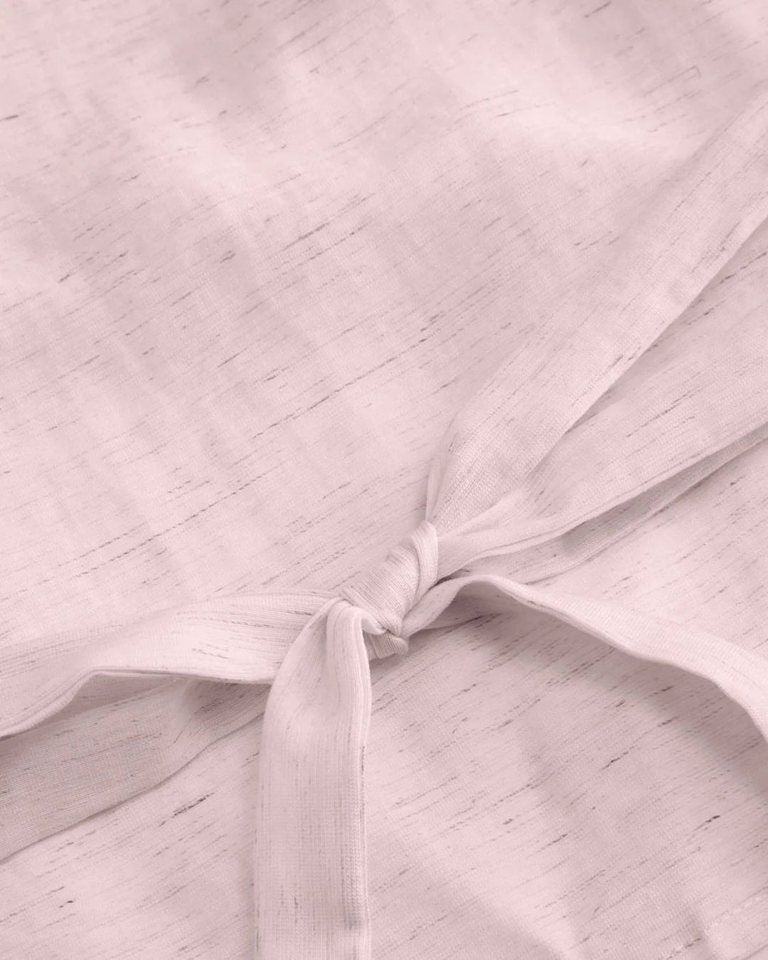 Boat Neck Tie-Up Detail Tailored Fit Top in Baby Pink