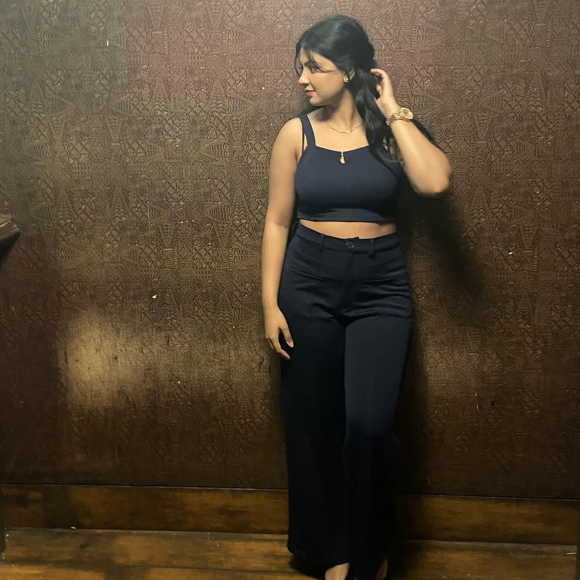 Black High Waist Wide Leg Relaxed Trousers