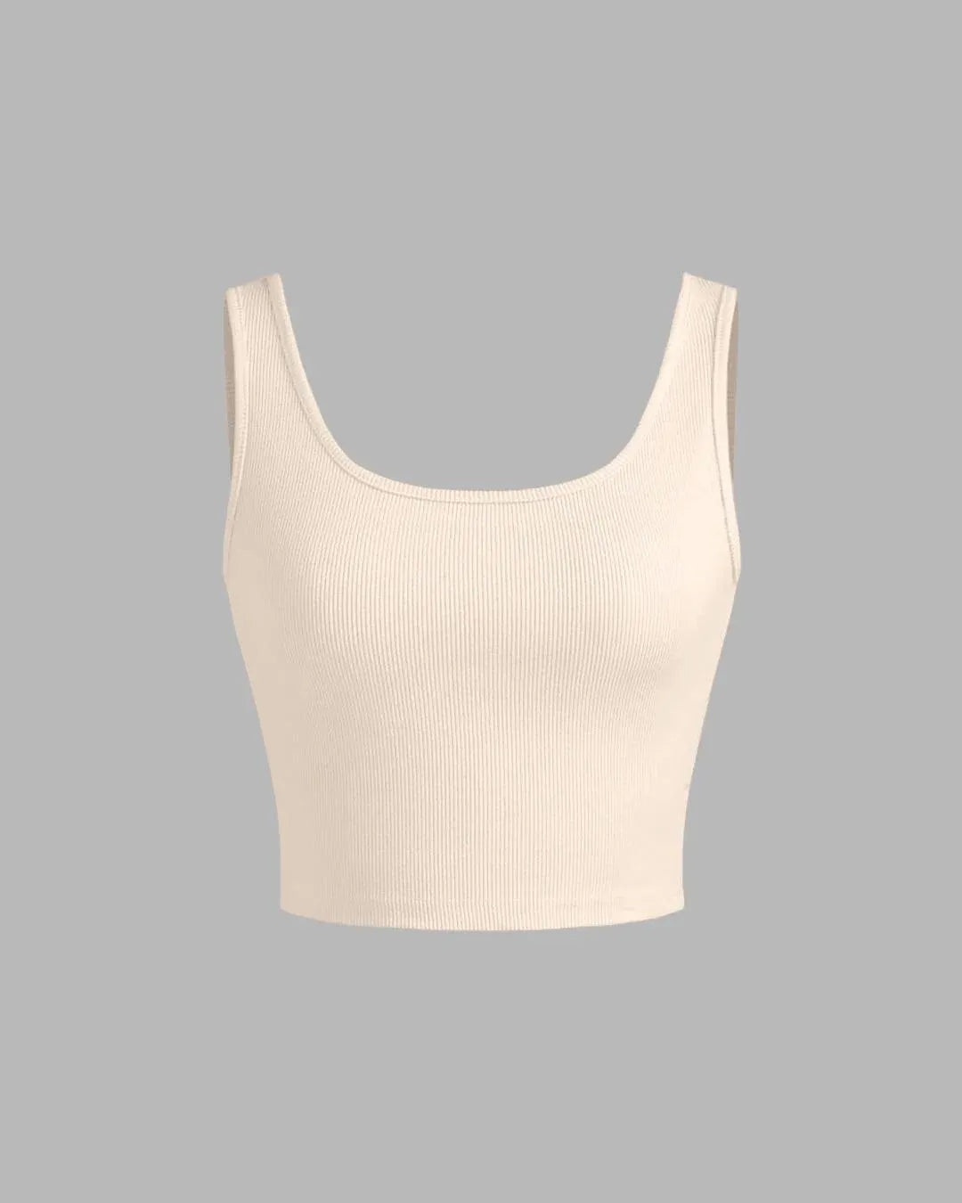 Terry Round Neck Vest & Crop Top