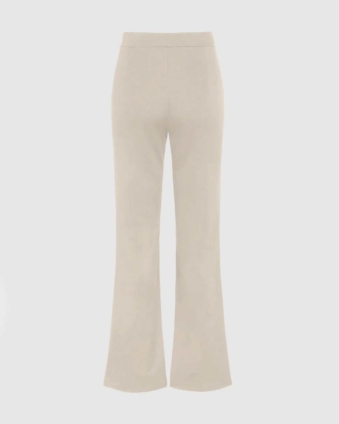 V-Waist Flared Off-White Trouser