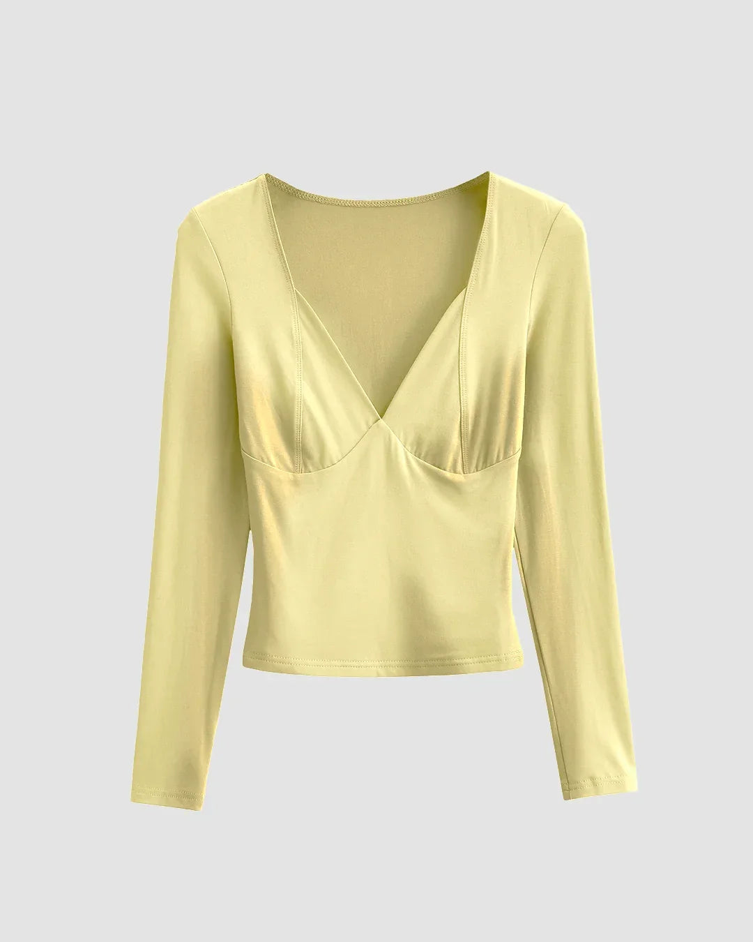 Vanilla V-Neck Long Sleeve Top