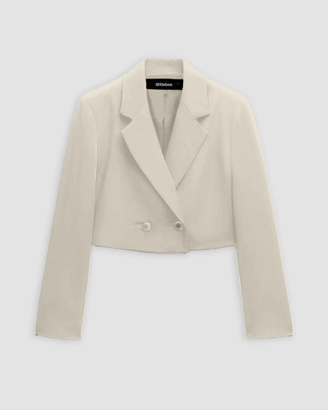 Double-Breasted Front Buttoned Blazer In Off-White