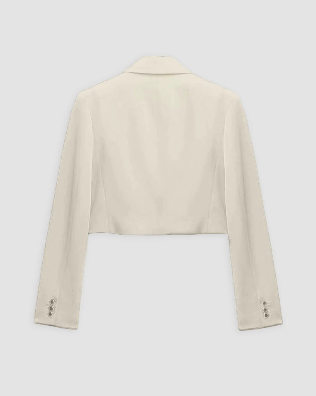Double-Breasted Front Buttoned Blazer In Off-White