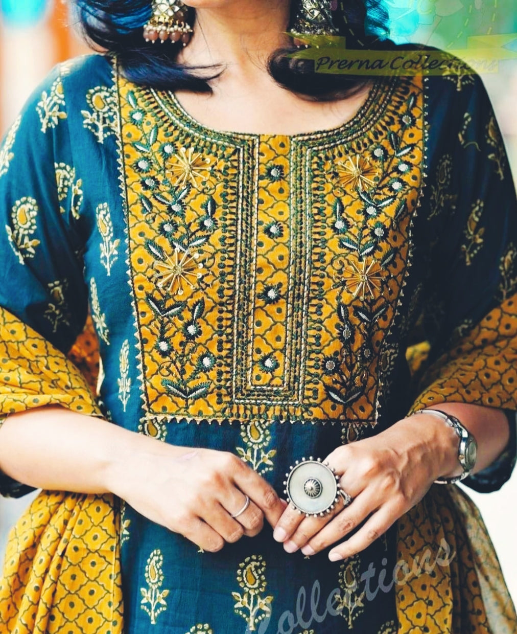 Heavy Embroidery work Kurti with Pant and Dupatta