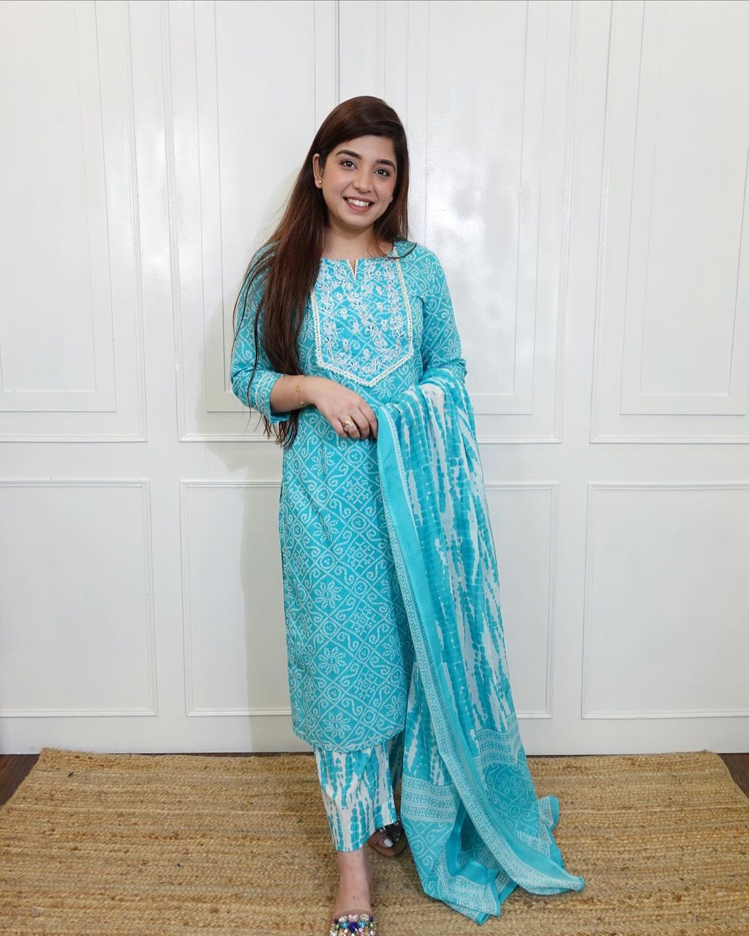 Heavy Embroidery Work Kurti with Pant and Dupatta