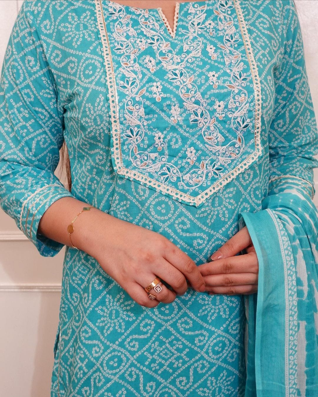 Heavy Embroidery Work Kurti with Pant and Dupatta