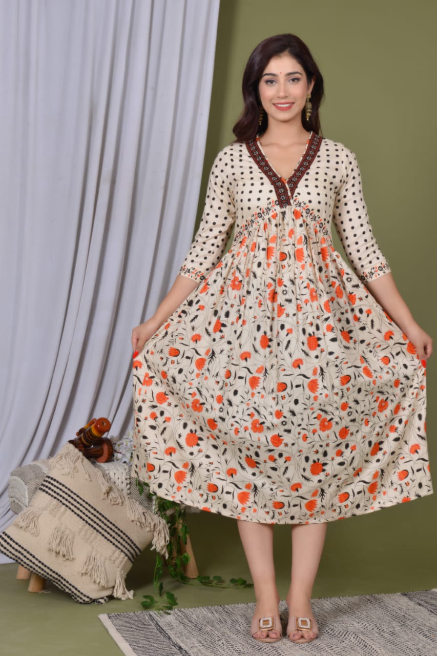 Elegant Rayon Midi Gown with Convenient Side Pocket