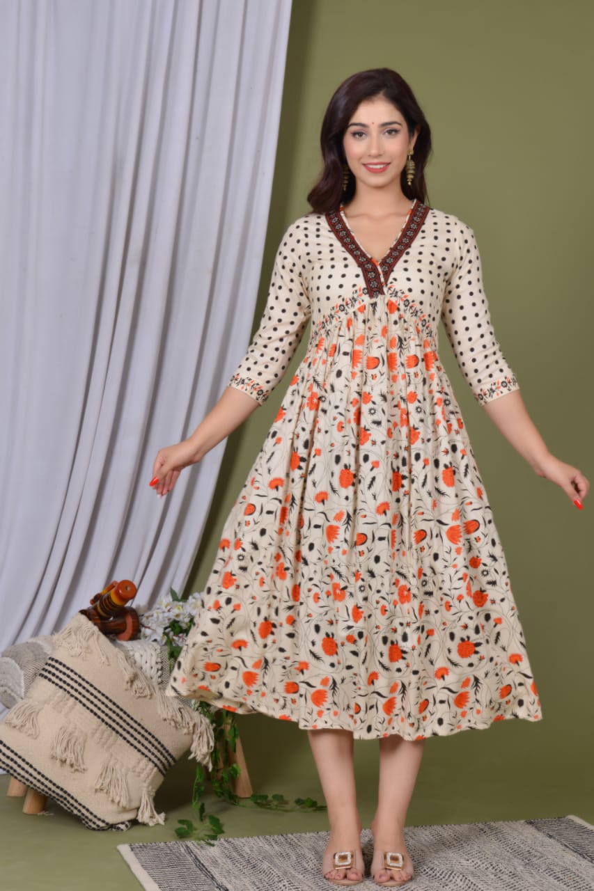 Elegant Rayon Midi Gown with Convenient Side Pocket