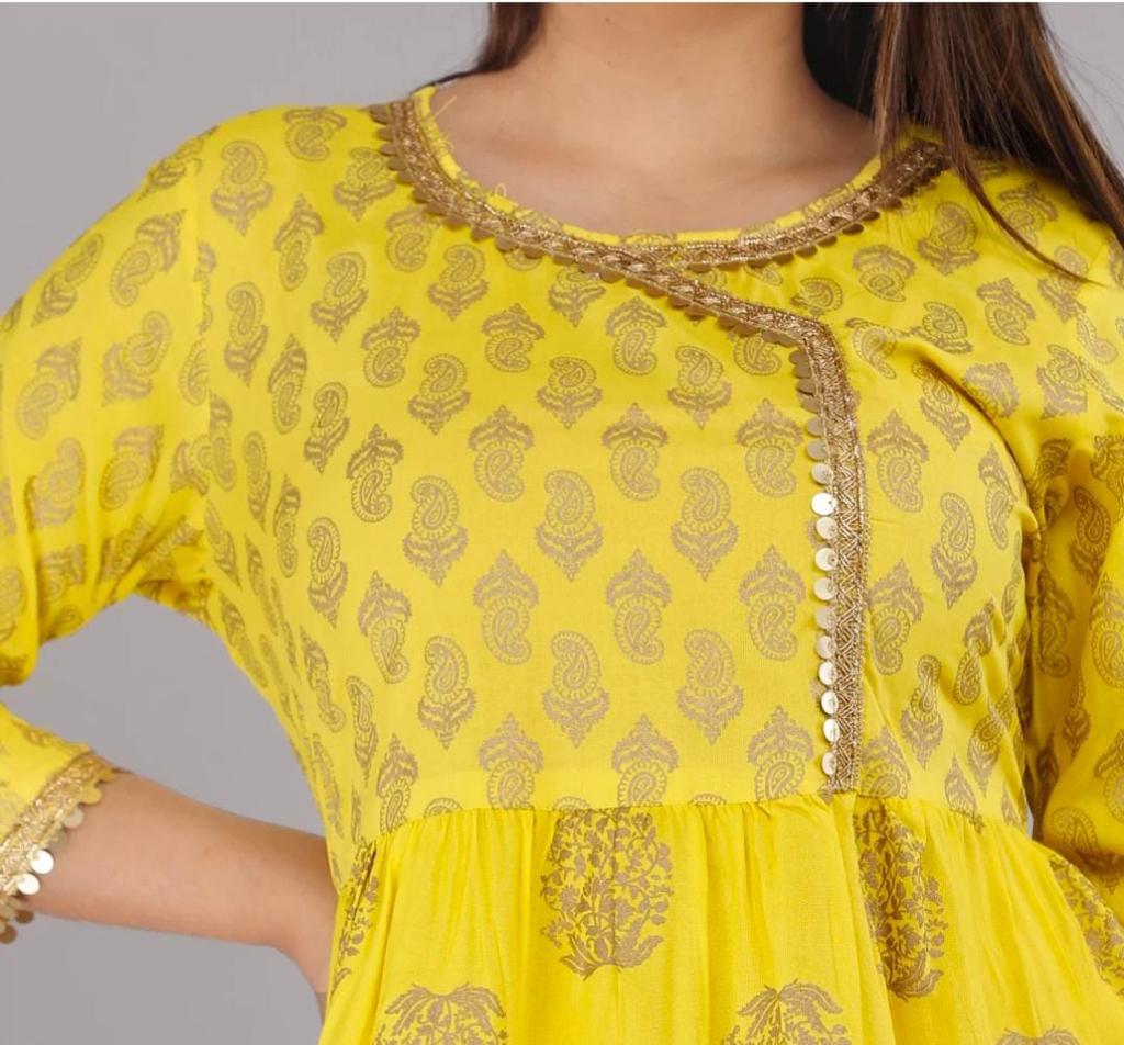 Printed Embroidery Rayon Top - Beautifully Embellished with Intricate Designs