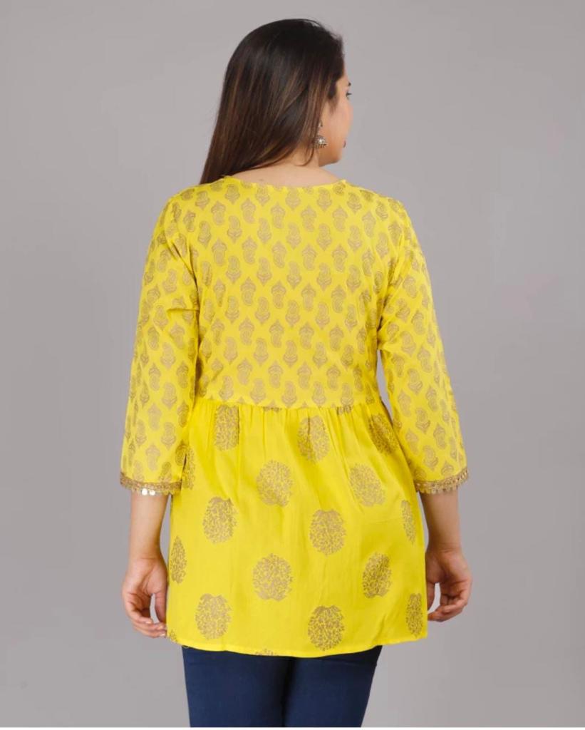 Printed Embroidery Rayon Top - Beautifully Embellished with Intricate Designs