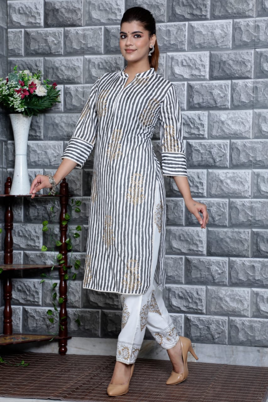 Rayon Afghani Long Kurta and Pant Set