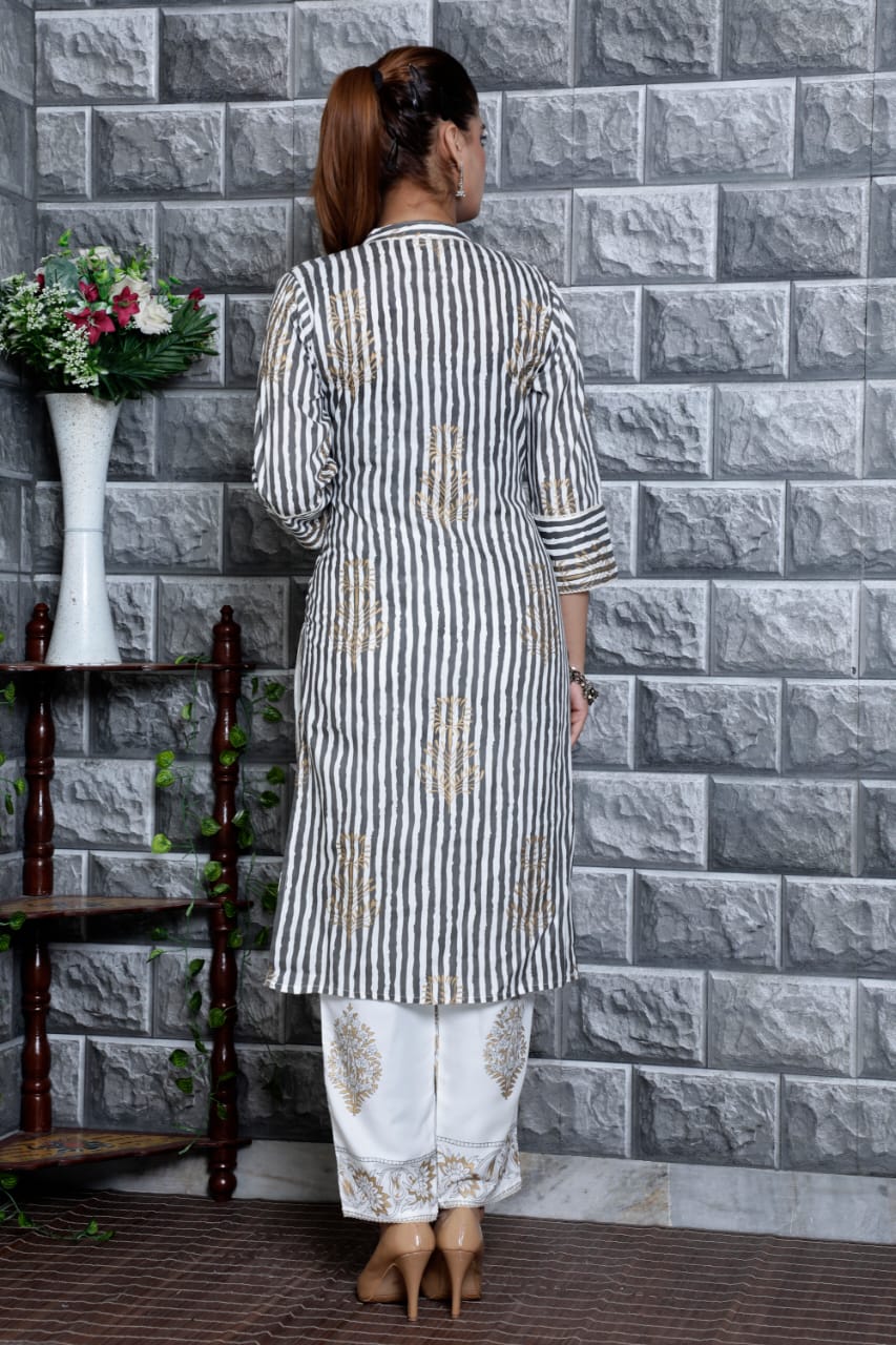 Rayon Afghani Long Kurta and Pant Set