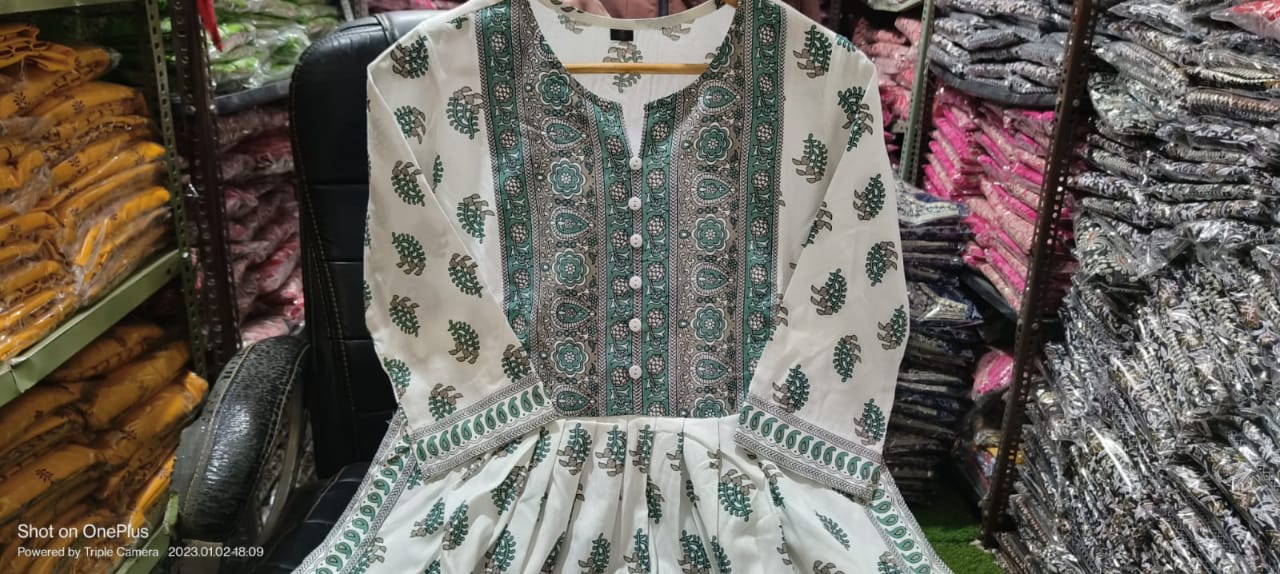 Pure Rayon Long Slit Kurta Pant Set
