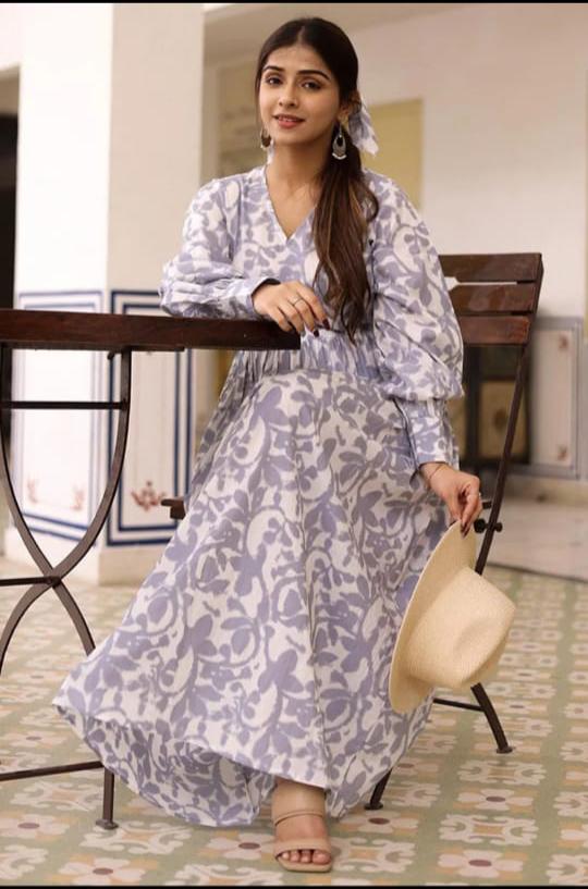 Grey Tie and Dye Maxi Dress