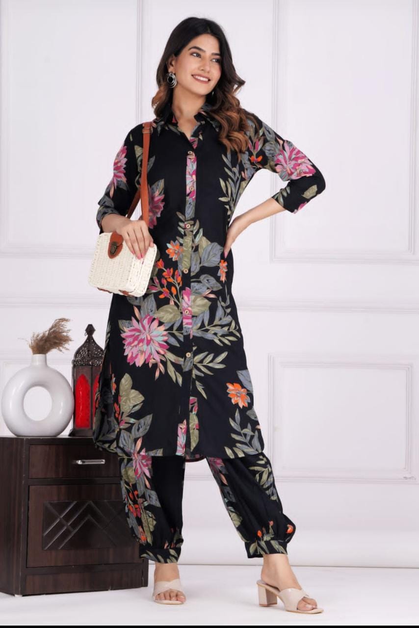 Printed Maslin Kurta Cord Set