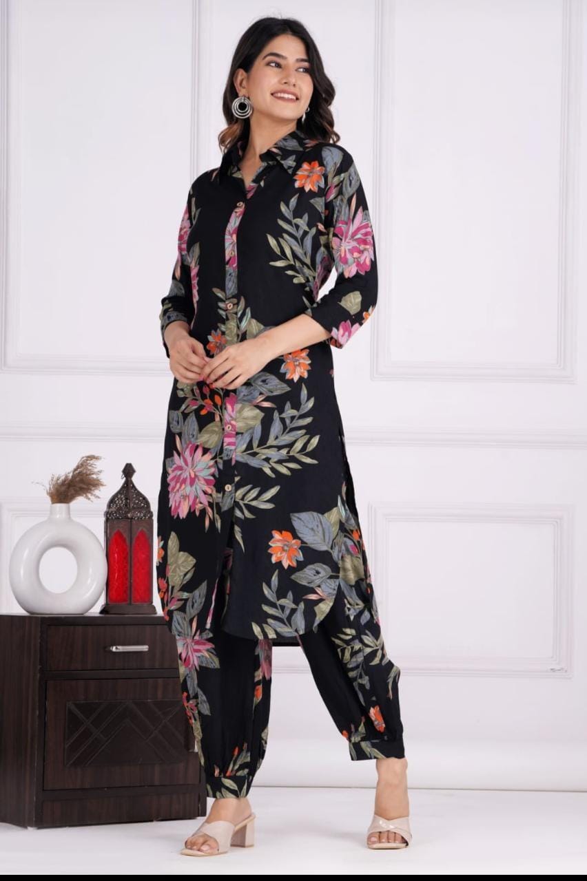 Printed Maslin Kurta Cord Set