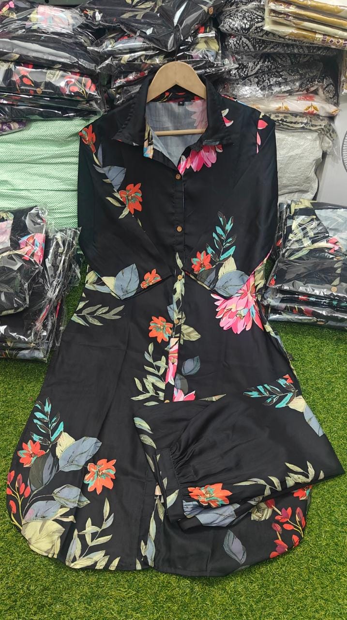 Printed Maslin Kurta Cord Set