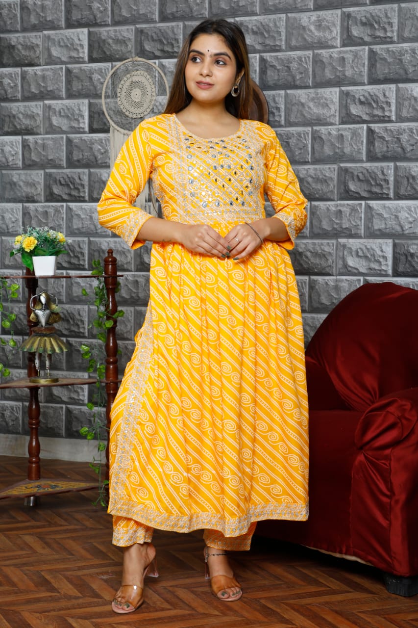 Embroidered Rayon Suit Set