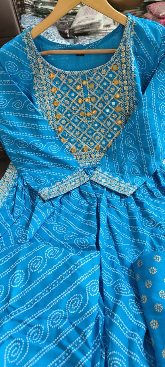 Embroidered Rayon Suit Set