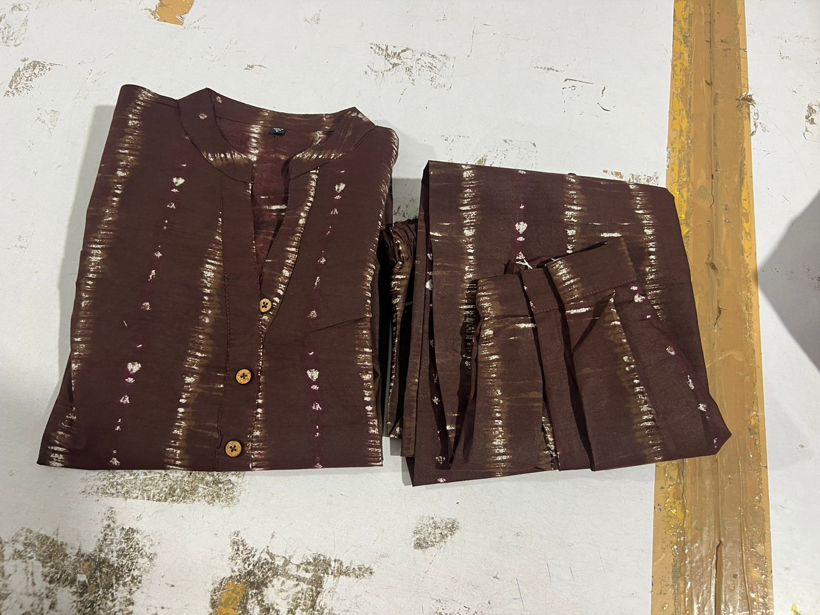 Taj Group Cotton Tai Dai Kurta and Afghani Pant