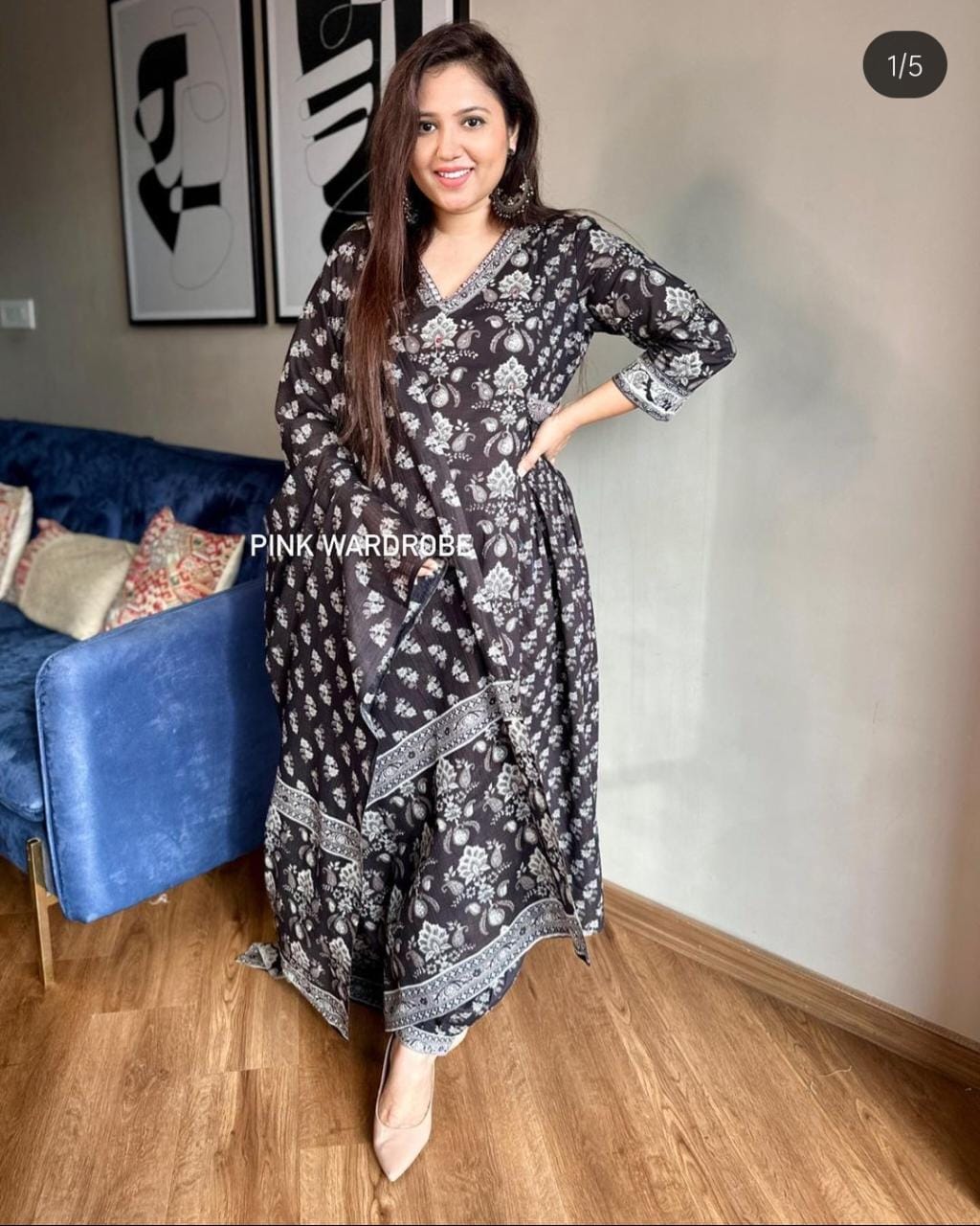 Rayon Afghani Pants with Kurti and Dupatta Suit