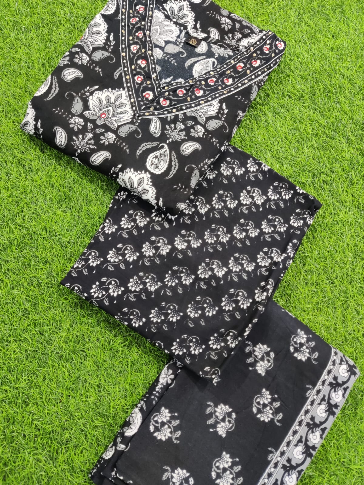 Rayon Afghani Pants with Kurti and Dupatta Suit