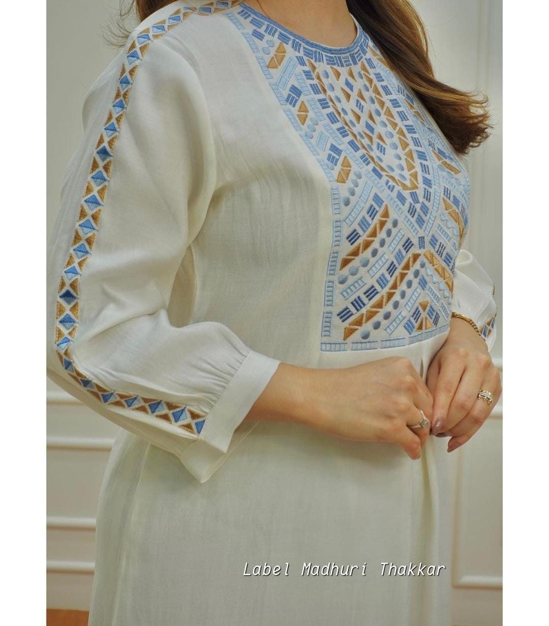 Rayon Co-Ord Set with Kurti Palazzo Embroidery