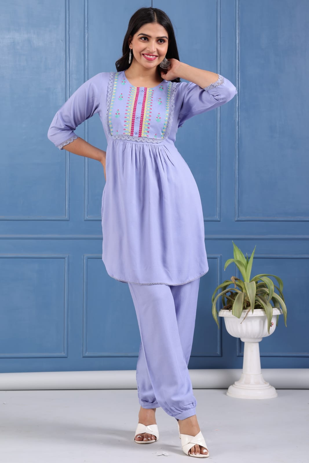 Rayon Slub Co-ord Set
