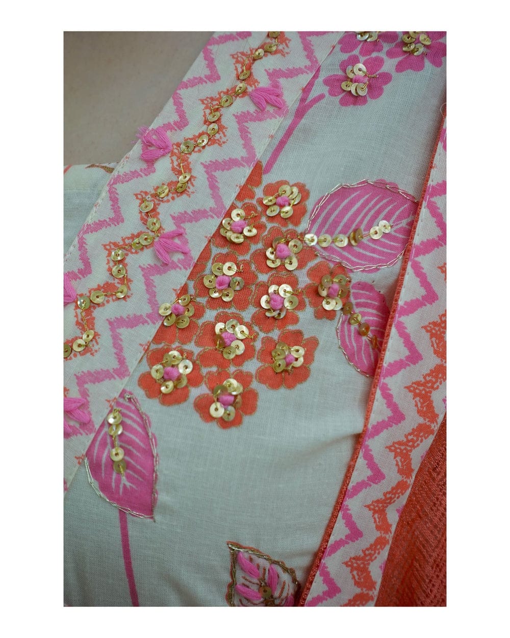 Floral Anarkali Suit Set with Matching Pant and Dupatta