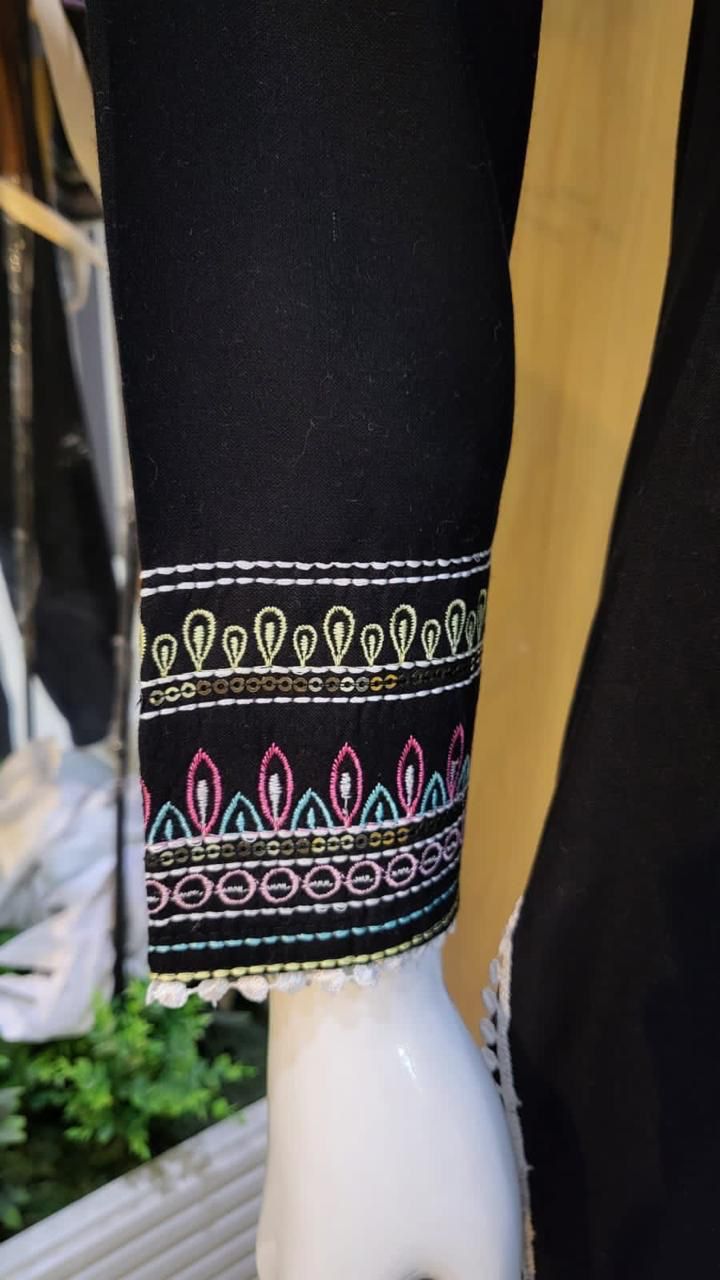 Afghani Cord Set with Embroidery Sleeves and Lace