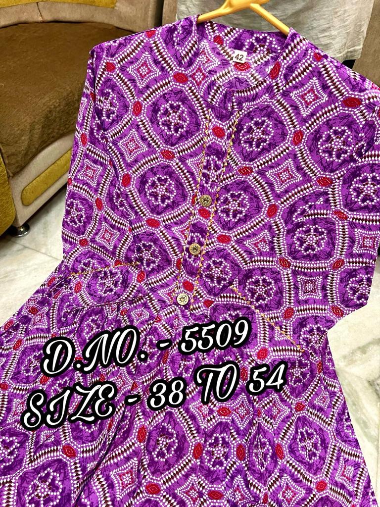 Rayon Kurti with Metal Buttons and Gotta Detailing, Paired with Rayon Tulip Dhoti Set