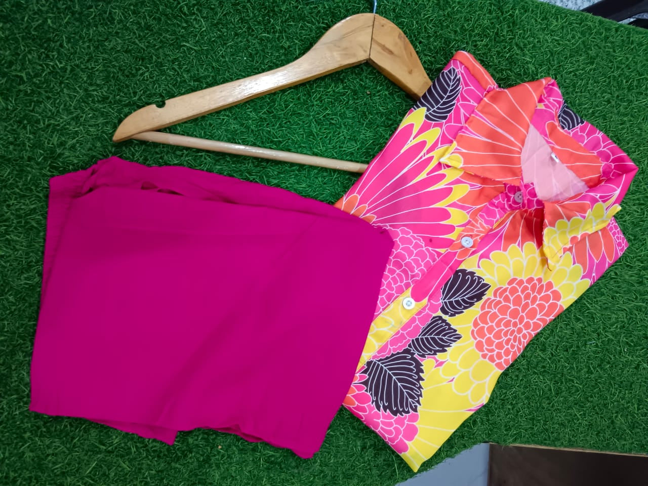 Muslin Co-ord Set with Rayon Pant