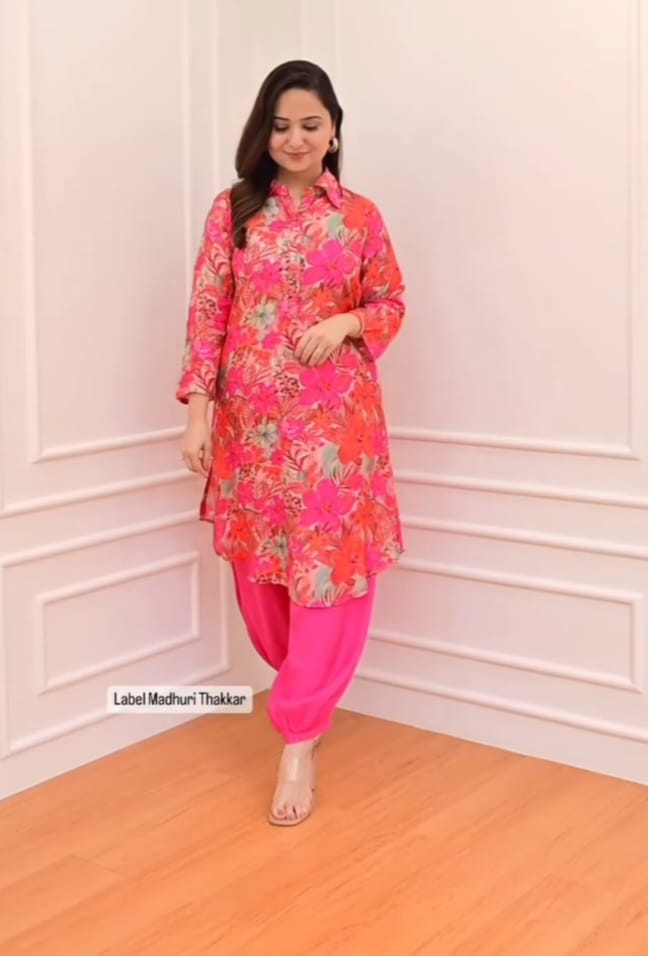 Muslin Co-ord Set with Rayon Pant