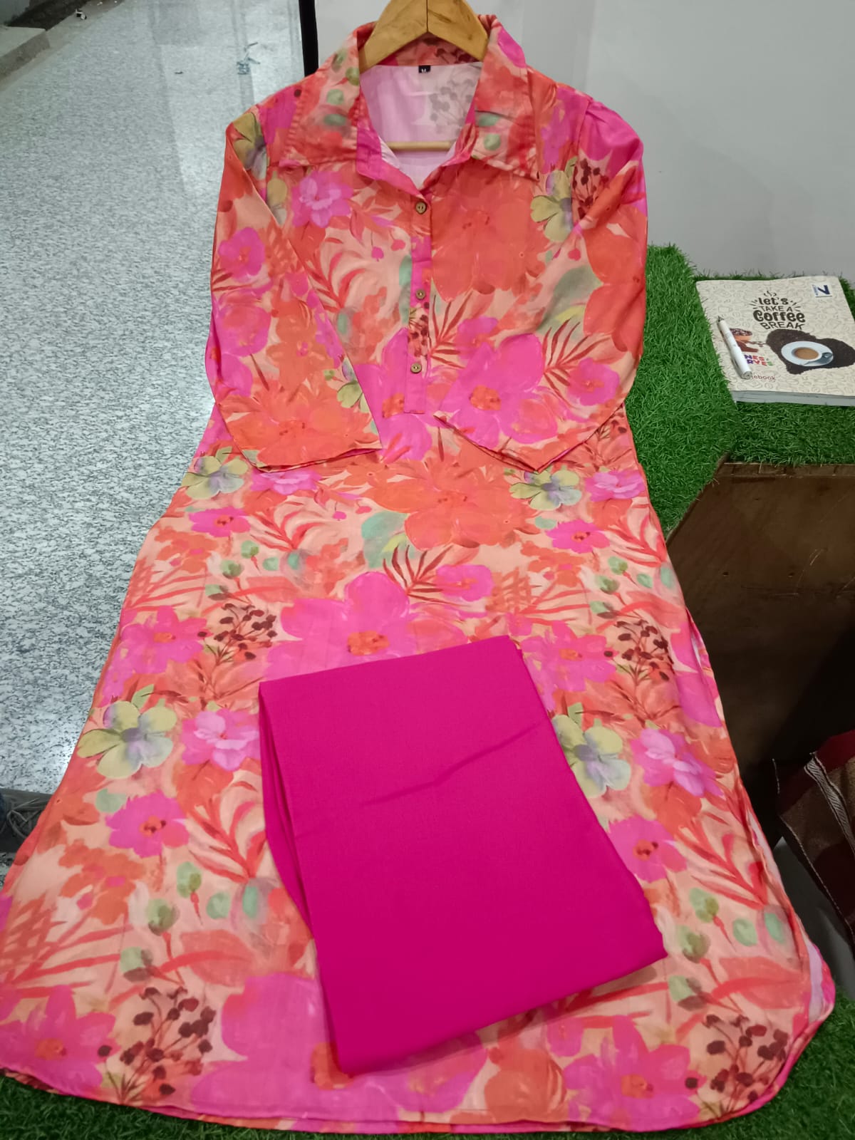 Muslin Co-ord Set with Rayon Pant