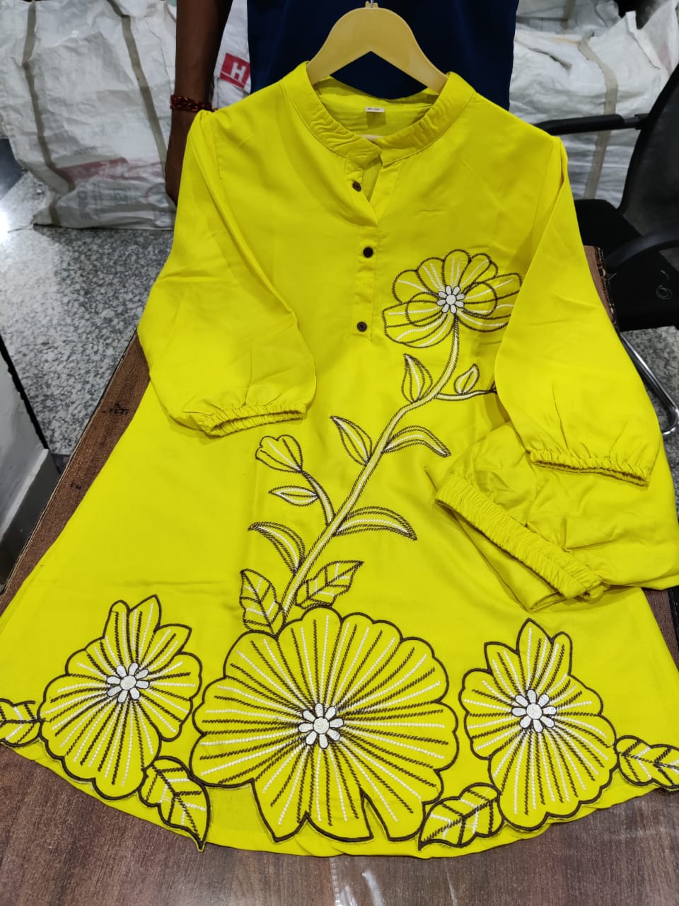 Rayon Co-ord Set with Embroidery Work