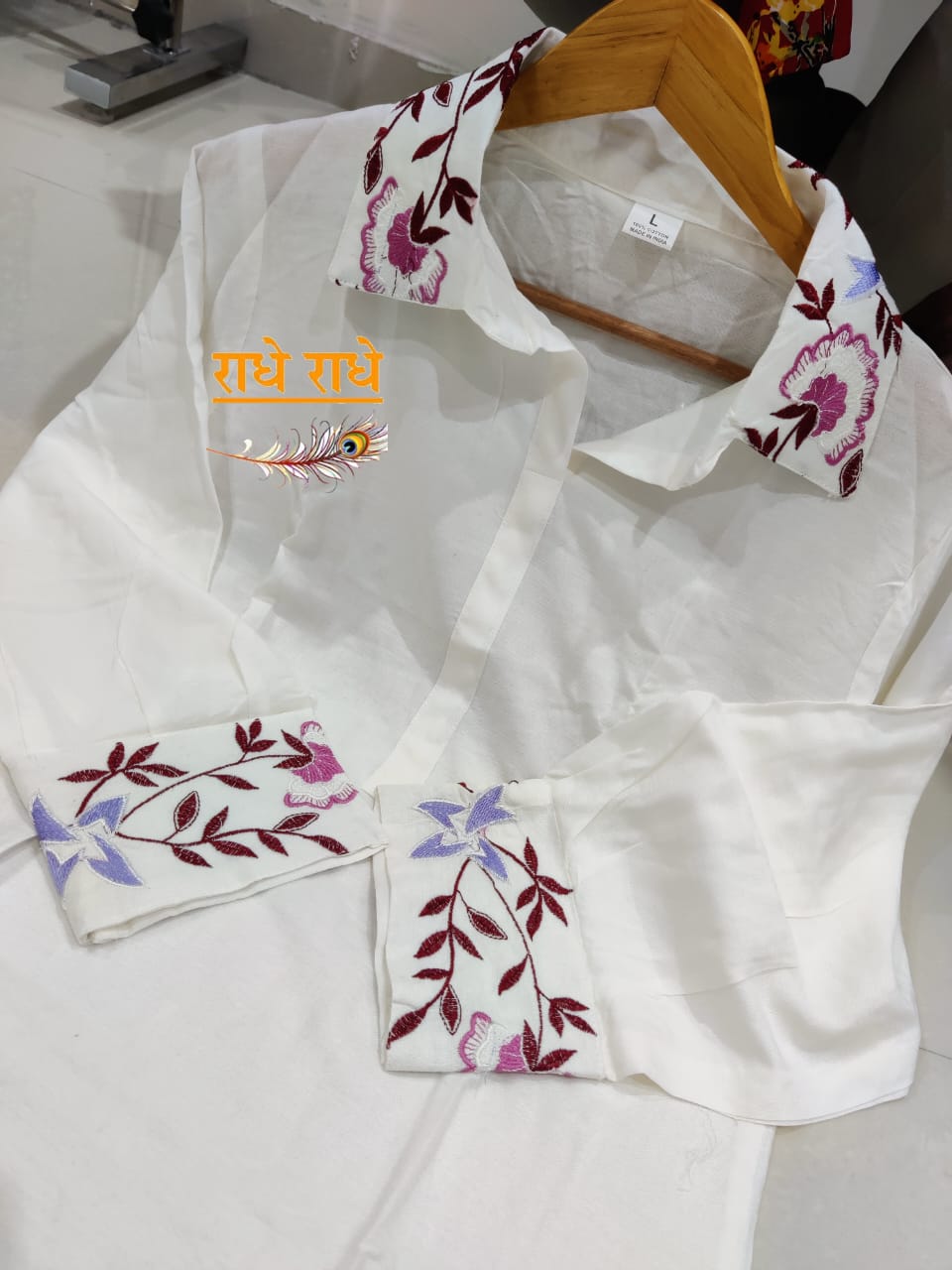 Rayon Embroidered Co-ord Set with Full Sleeves