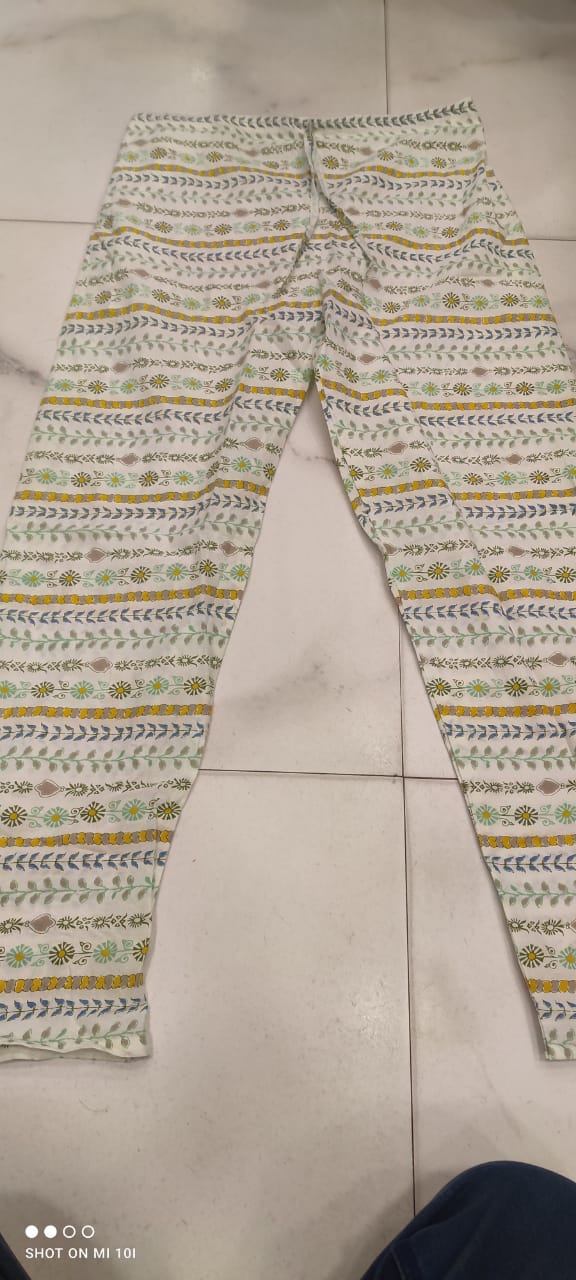 Cord Set: Shirt-style top with Belt and Cotton Pant