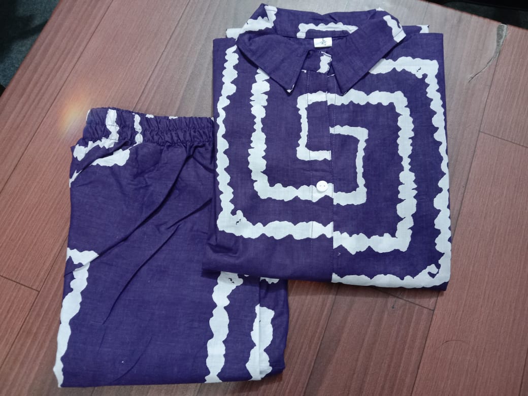 Co-ord Set in 60*60 Cotton Fabric