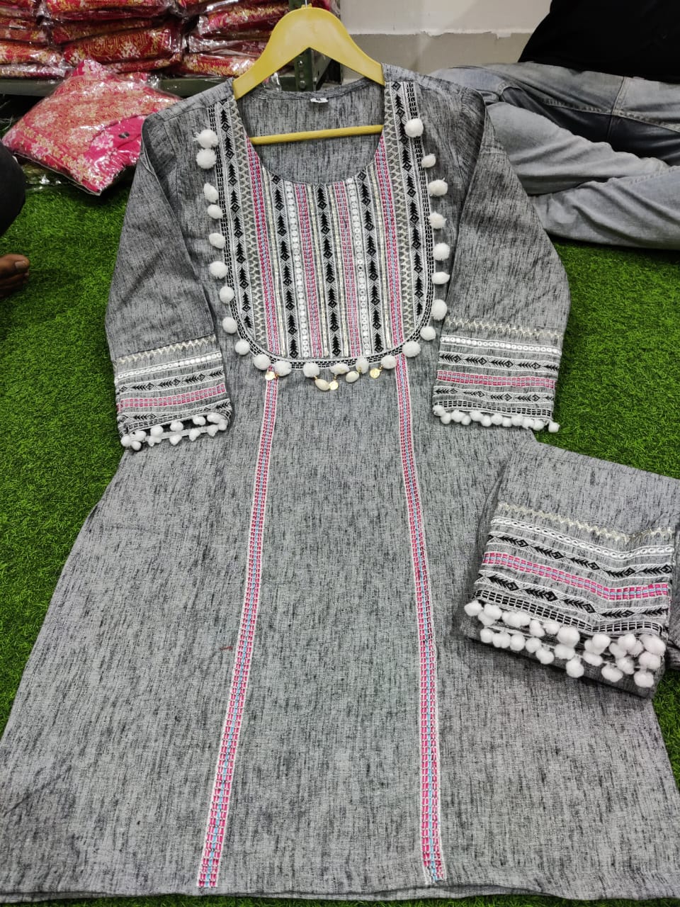 Embroidery Kurti and Pant Set