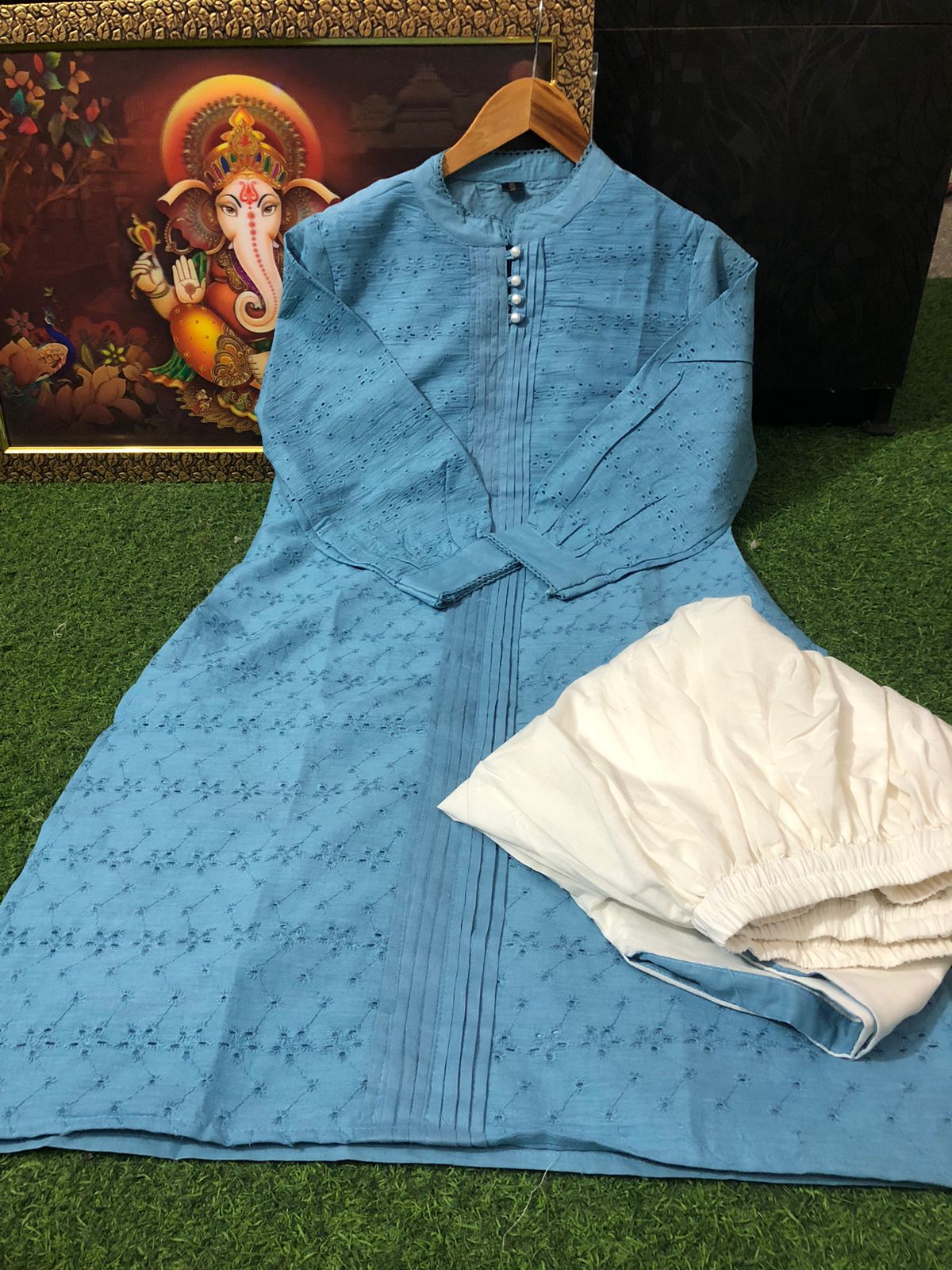 Cotton Shifley Kurti with Dhoti Style Set