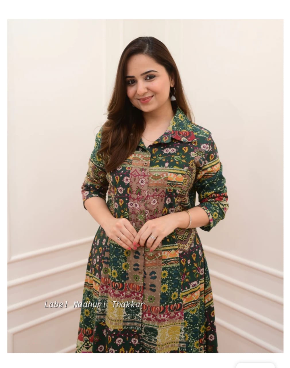 Slub Cotton Cord Set - Kurti and Pant