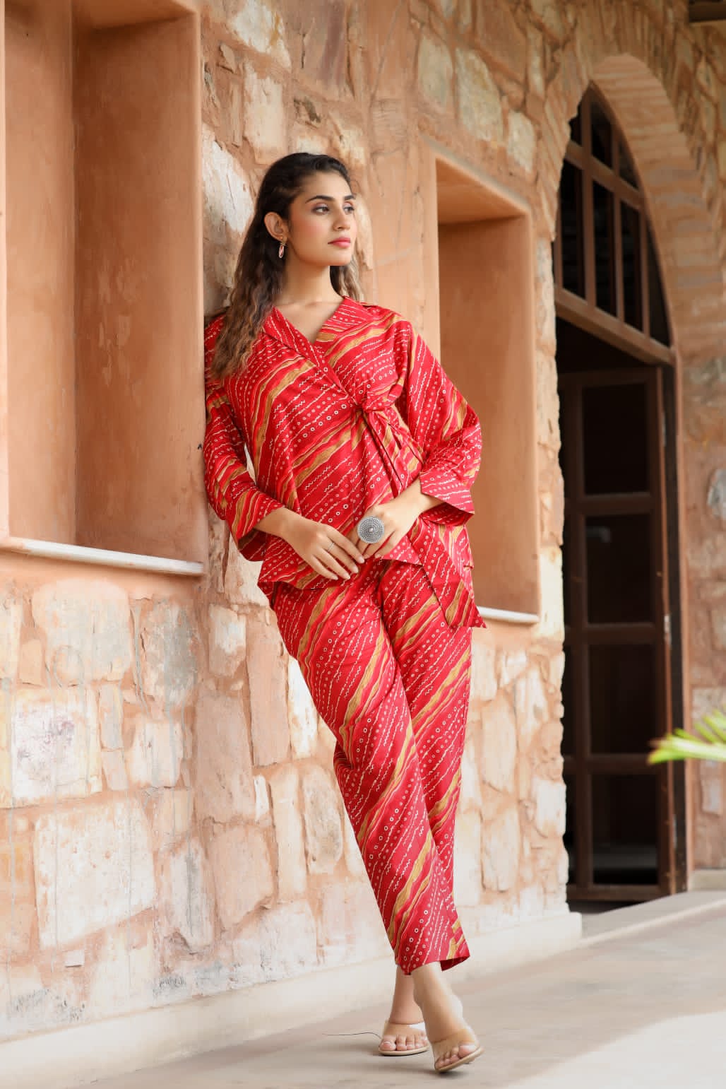 Lehriya Co-ord Set: Cotton Foil Print