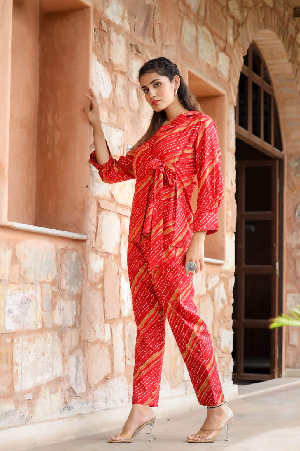 Lehriya Co-ord Set: Cotton Foil Print