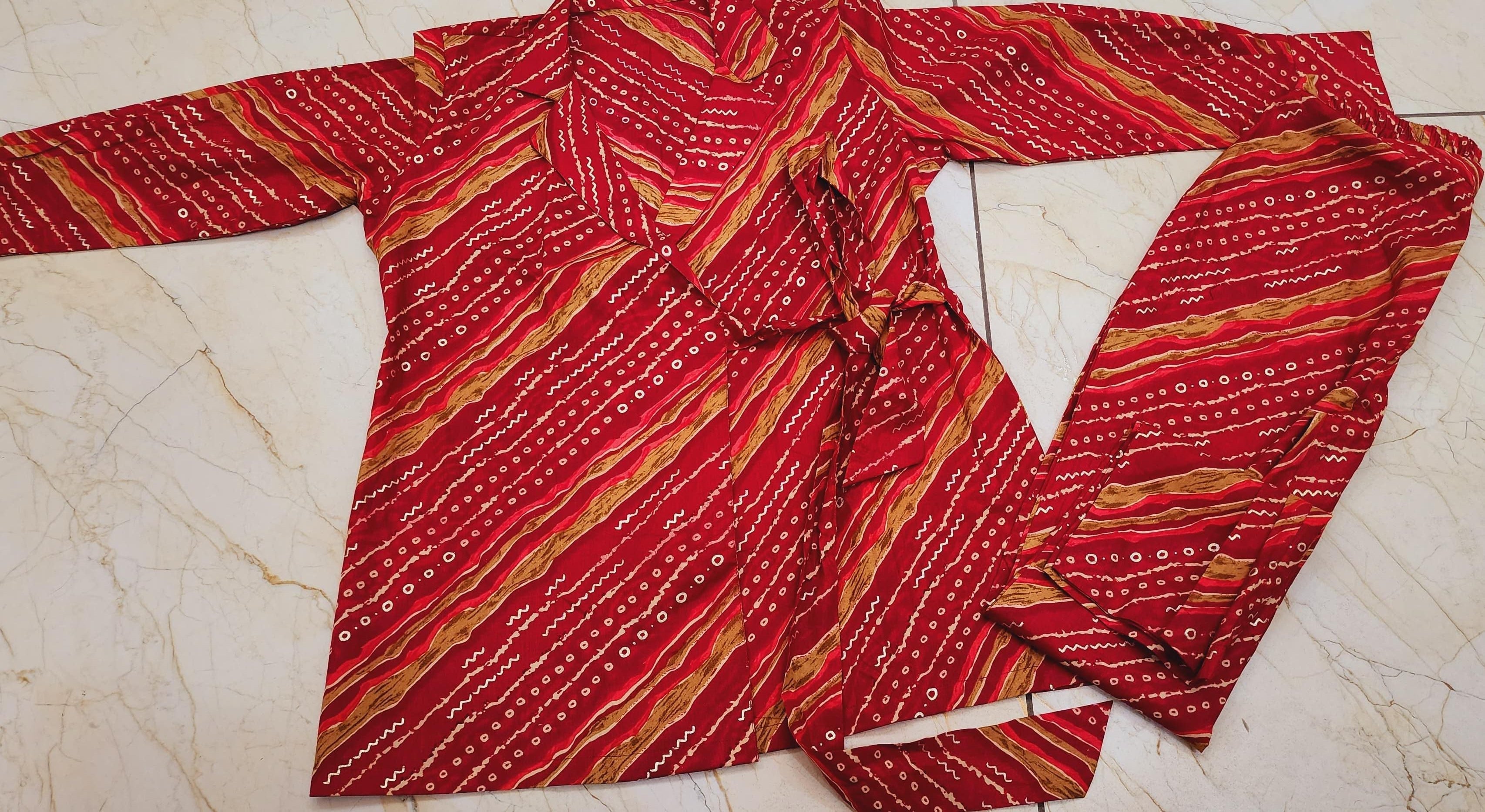Lehriya Co-ord Set: Cotton Foil Print