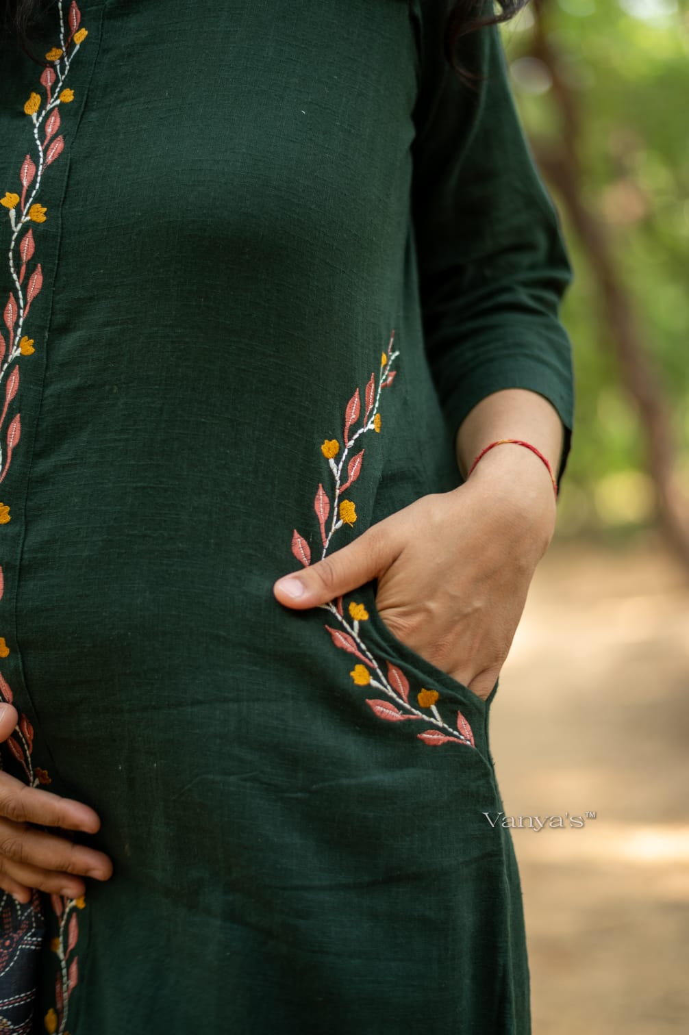 Handloom Cotton A-line Suit Set with Dupatta