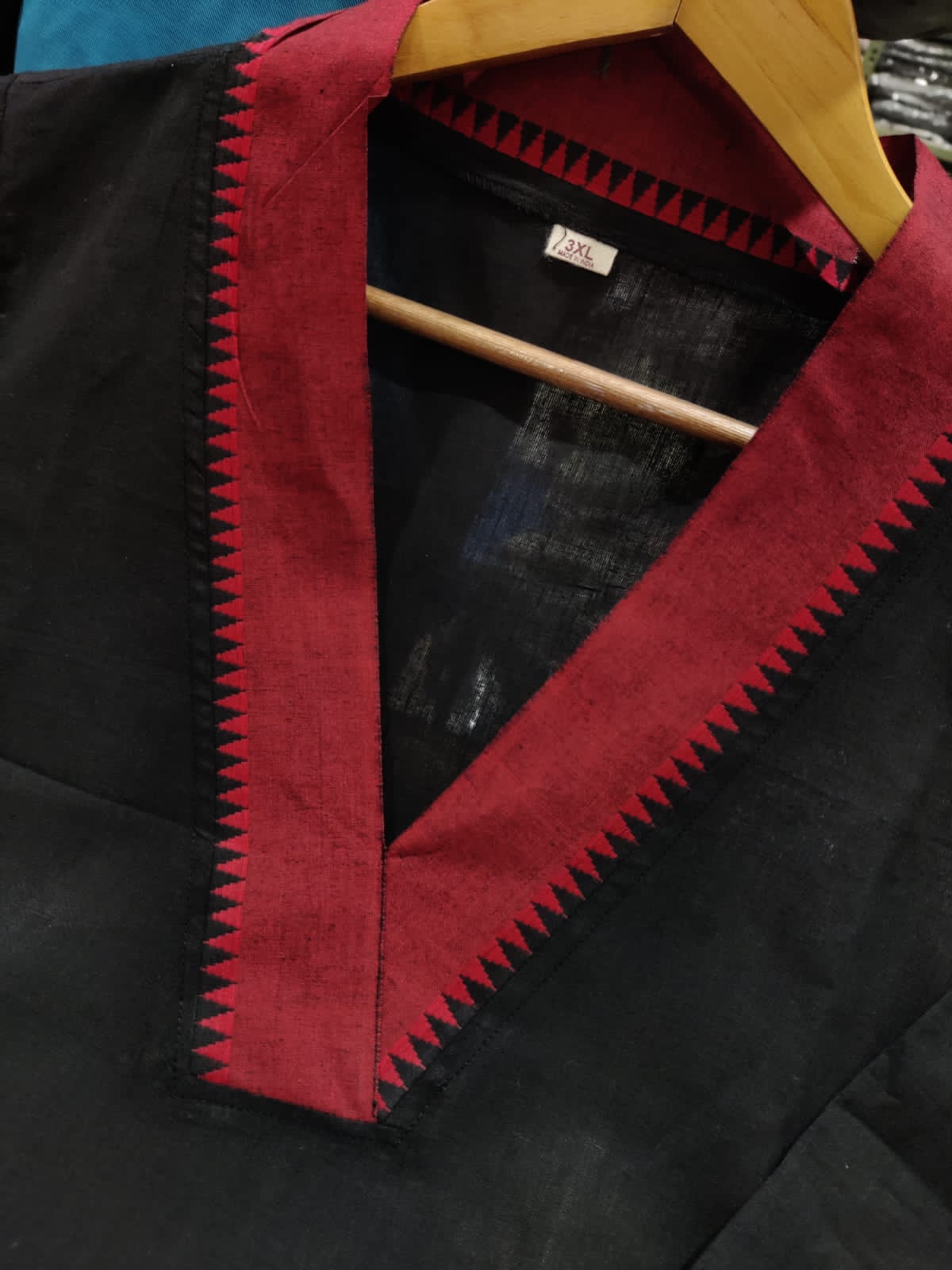 Temple Border Handloom South Cotton Kurta, Pant, and Dupatta Set