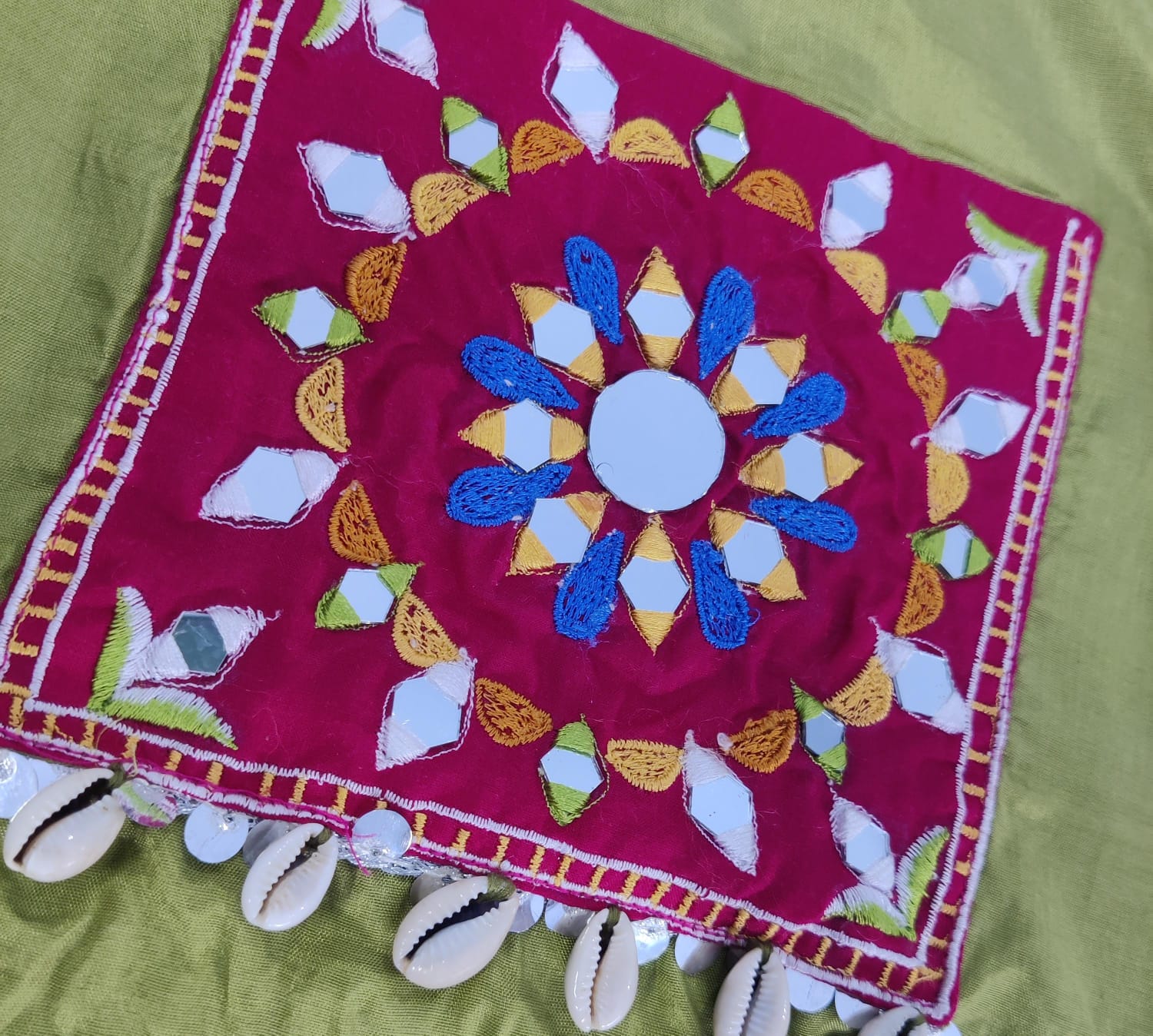 Begum Banjara Silk Co-ord Set with Mirror Work Kurta and Afghani Pant