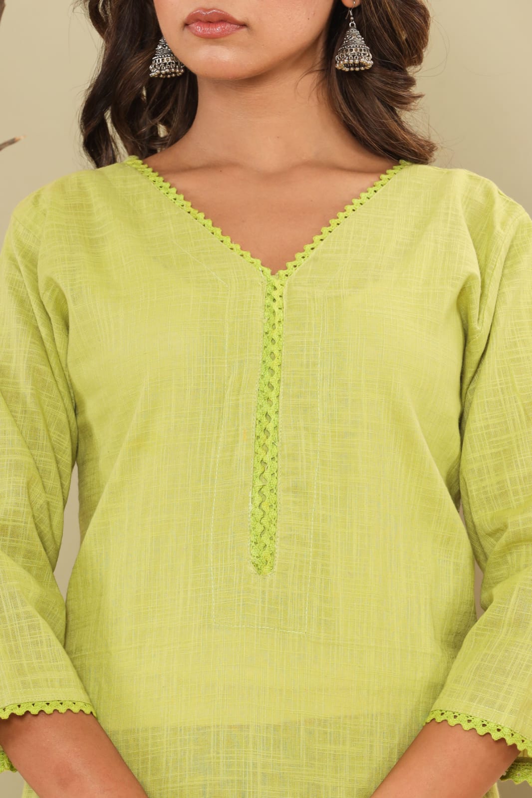 Monochrome Cotton Slub Kurta Pant Set